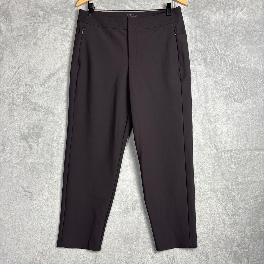 Athleta Stellar Skinny Trouser Pants Size 12 Petite Athleisure Work Comfy Tailor